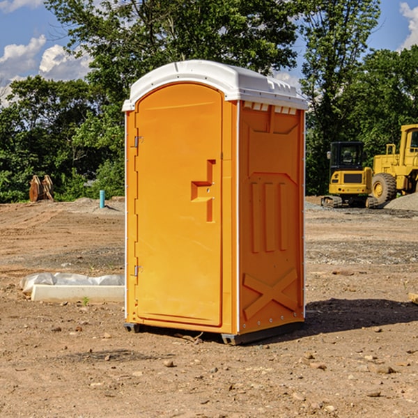 how often are the portable restrooms cleaned and serviced during a rental period in Arenas Valley